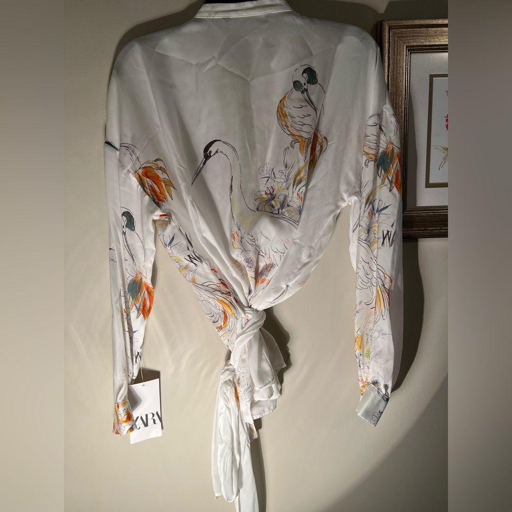 Zara wrap blouse